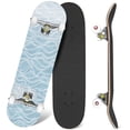 thumbnail image 1 of 31'' Complete Skateboard 7 Layer Canadian Maple Double Kick Deck Skateboards open sea waves Skate Board for Beginner Adult Gifts, 1 of 5