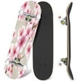 thumbnail image 1 of 31'' Complete Skateboard 7 Layer Canadian Maple Double Kick Deck Skateboards pink blossom Japanese flowering cherry symbolic Spring random Skate Board for Beginner Adult Gifts, 1 of 5