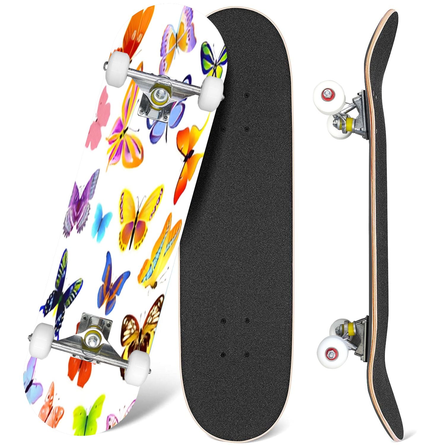 31'' Complete Skateboard 7 Layer Canadian Maple Double Kick Deck ...