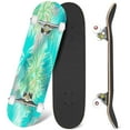 thumbnail image 1 of 31'' Complete Skateboard 7 Layer Canadian Maple Double Kick Deck Skateboards tropic leaves Skate Board for Beginner Adult Gifts, 1 of 5