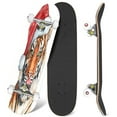 thumbnail image 1 of 31'' Complete Skateboard 7 Layer Canadian Maple Double Kick Deck Skateboards watercolor tiger hat Skate Board for Beginner Adult Gifts, 1 of 5