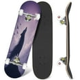 thumbnail image 1 of 31'' Complete Skateboard 7 Layer Canadian Maple Double Kick Deck Skateboards wolves extinction spirit dying wolf due forest extinction wolf look Skate Board for Beginner Adult Gifts, 1 of 5