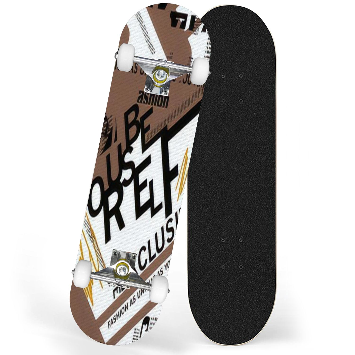 Kids Wooden Skateboard with Graphic Print – Smooth Wheels & Sturdy Deck