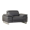 thumbnail image 1 of 31" Dark Grey Tasteful Leather Chair, 1 of 6