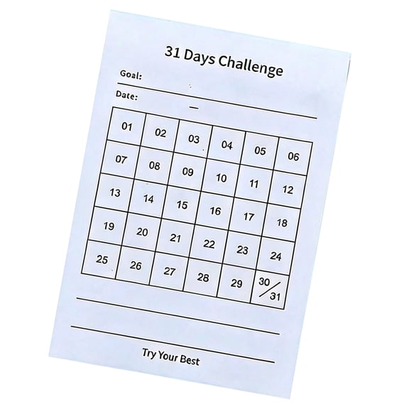31 Day Journal Notebook Recycled Paper Daily Planning Habits Building Habits Trackers Notebook 31 Day Organizers Diary