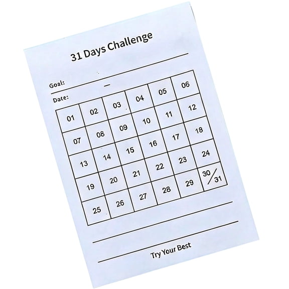 31 Day Journal Notebook Recycled Smooth Writing Habits Trackers For Goal Setting