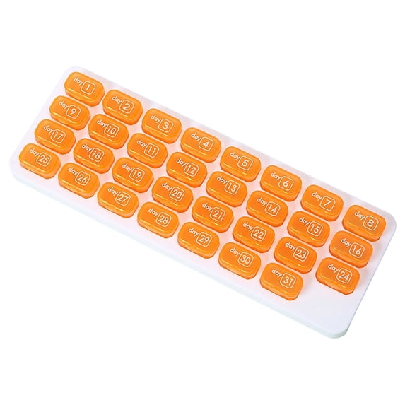 31 Day Monthly Pill Organizer, Portable Pill Medicine case Box Holder for Daily Medicine/Vitamin/Fish Oils/Supplement