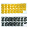 thumbnail image 1 of Pill Thing 31 Day Monthly Pill Organizer with Removable Pods, Yellow/Grey, 2 Pack for Medications and Travel, 1 of 6
