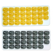 Pill Thing 31 Day Monthly Pill Organizer with Removable Pods, Yellow/Grey, 2 Pack for Medications and Travel