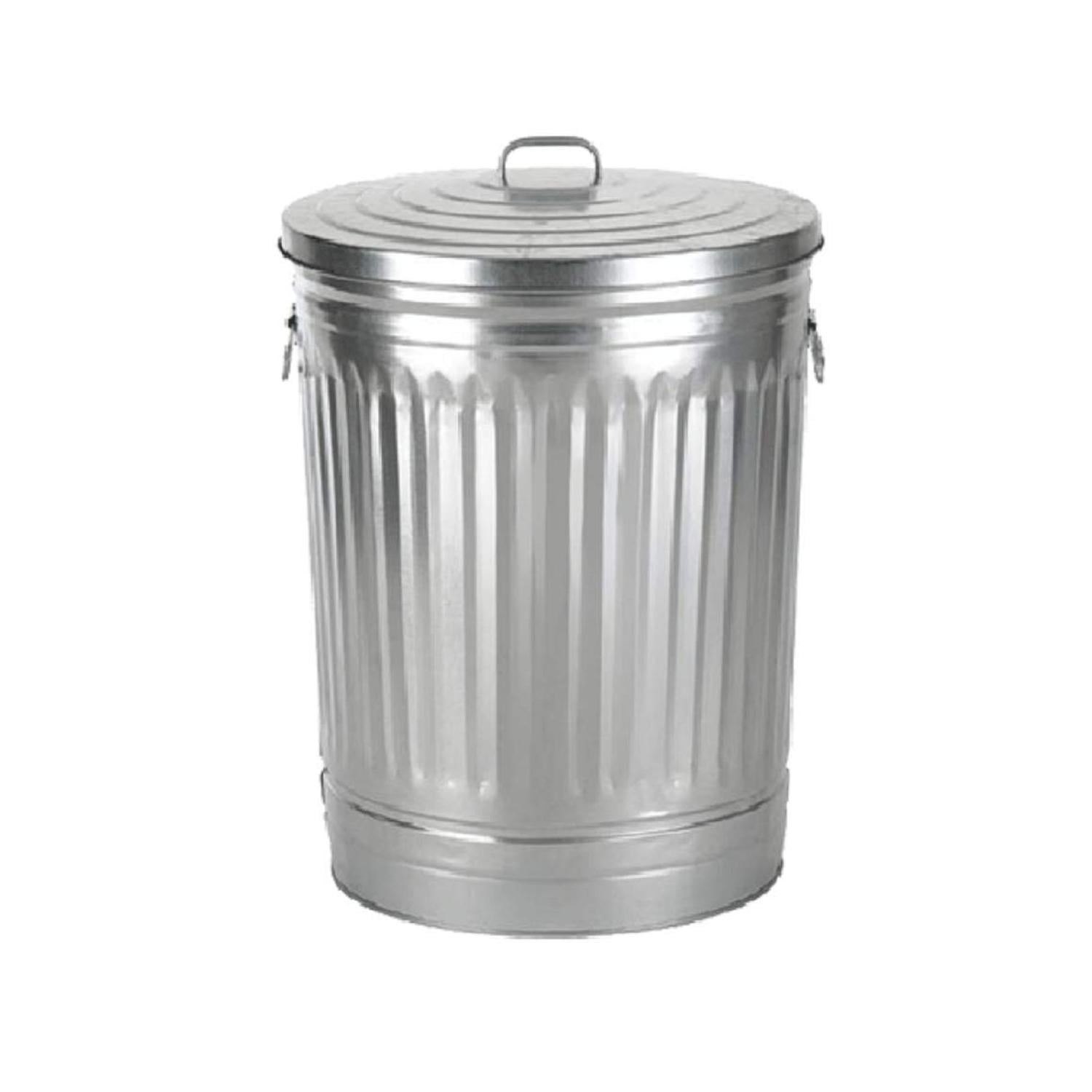 31Gallon Galvanized Steel Trash Can Trash can with lid Galvanized