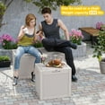 thumbnail image 1 of 31 Gallon Waterproof Resin Deck Box for Outdoor Storage, Light Brown, 1 of 5