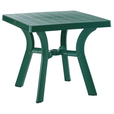 Luxury Commercial Living 31" Green Square Outdoor Patio Dining Table