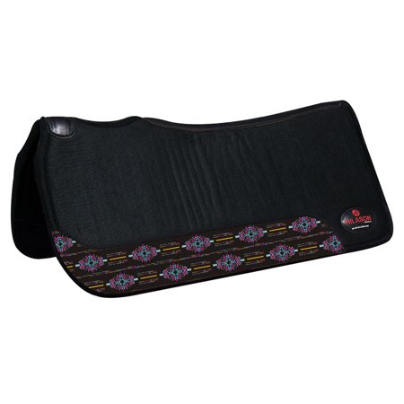 31 In X 30 In Western Horse Saddle Pad 100% Wool Felt Hilason Floralaztec