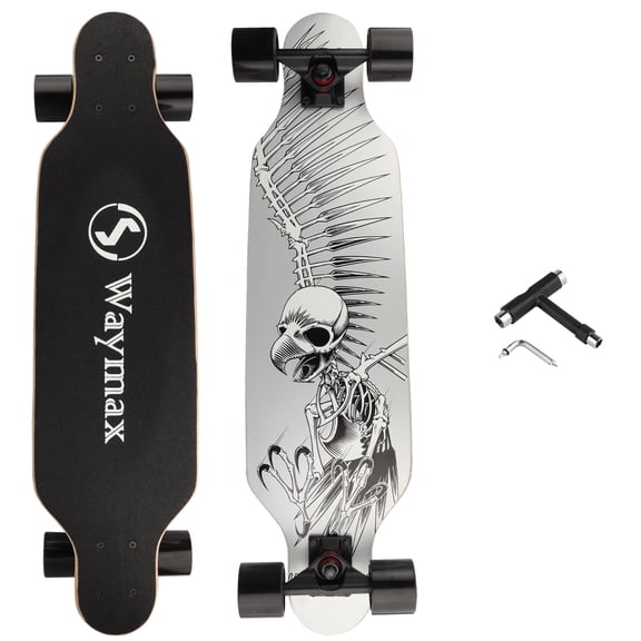 31 Inch Longboard Skateboard Completed for Hybrid, Freestyle, Carving, Cruising, T-TOOL Included