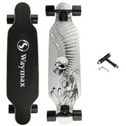 31 Inch Longboard Skateboard Completed for Hybrid, Freestyle, Carving, Cruising, T-TOOL Included