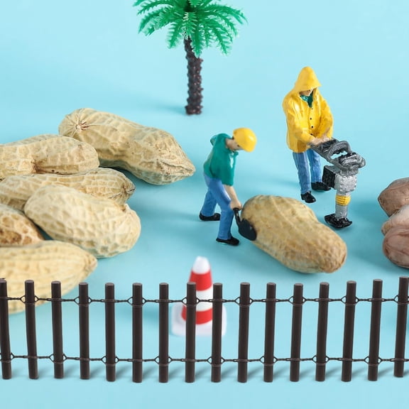 31 Inch Miniature Garden Ornament Fence, Wood Picket for Dollhouse Fairy Garden Diorama Project