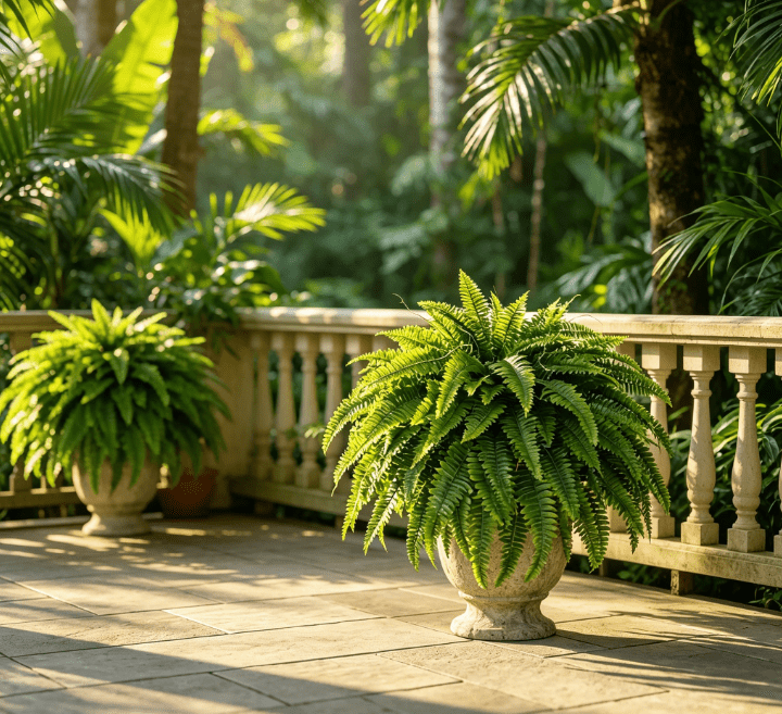 31 Inch Set of 2 Fake Ferns Artificial Plants Large, Artificial Ferns Fake Plants for Outdoors Front Porch Decor