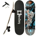 thumbnail image 1 of 31 Inch Skateboard Complete for Beginner and Adults for Trick, Hybrid, Freestyle, Carving, Cruising, T-TOOL Included, 1 of 7