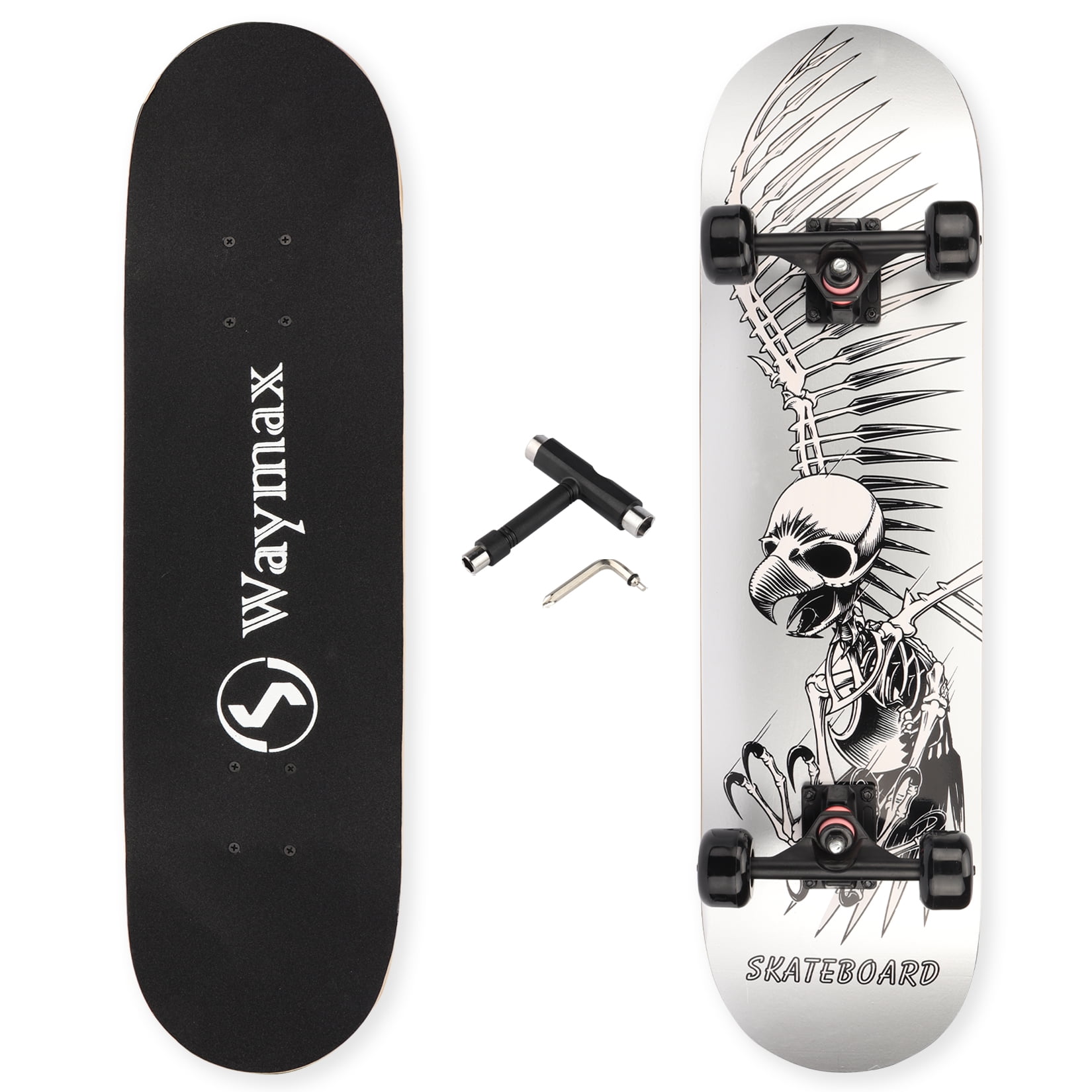 31 Inch Skateboard Complete for Beginner and Adults for Trick