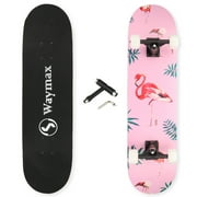 31 Inch Skateboard Complete for Beginner and Adults for Trick, Hybrid, Freestyle, Carving, Cruising, T-TOOL Included