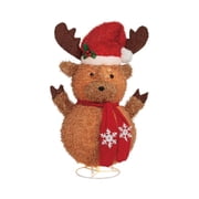 31 Inch Tall - Light-Up Pop-Up Holiday Moose - C7 Clear Lights - Pre-Lit Holiday Christmas Lawn Yard Lighted Decoration Display