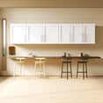 thumbnail image 1 of 31 Inch Wide White Wall Mount Cabinets, Stackable, Kitchen Storage Cabinets with Adjustable Shelves, Floating Storage Cabinets for Laundry, Bathroom, Garage, 1 of 9