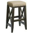 thumbnail image 1 of 31 Inches Nailhead Trim Upholstered Barstool, Beige and Brown - Saltoro Sherpi, 1 of 6