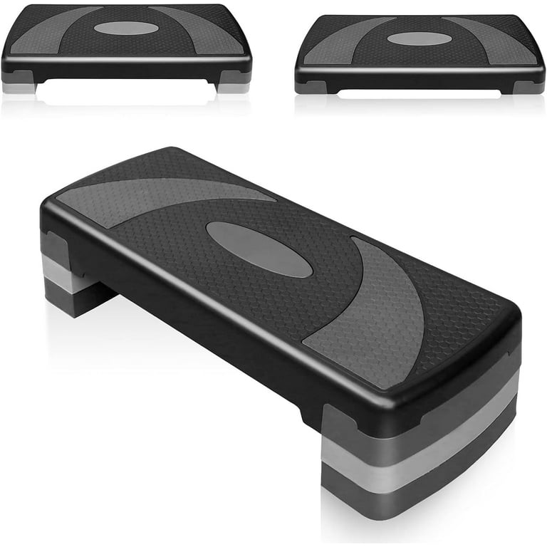 31 L x 11 W Aerobic Exercise Workout Step Platform with Adjustable Risers 4 6 8 Aerobic Steppers for Exercise Non slip Home Step Up Exercise Platform Walmart