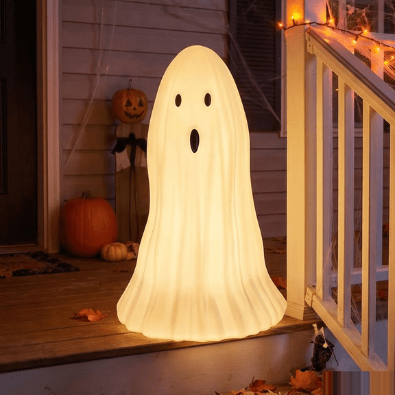 Morris Costumes SEW84847 31" Light-Up Surprised Ghost Blow Mold Figure Tabletop Halloween Decoration