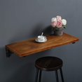 (31" Lx16 W) Industrial Rustic Folding Wall Mounted Workbench Drop Leaf