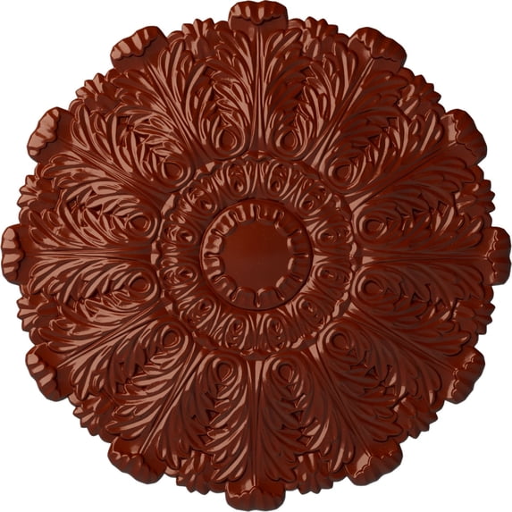 31"OD x 1 1/2"P Durham Ceiling Medallion (Fits Canopies up to 4 1/4"), Hand-Painted Firebrick