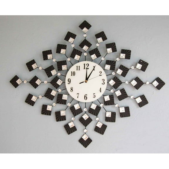 31" Oversized Metal Four Sided Nova Star Contemporary Origami Style Wall Clock