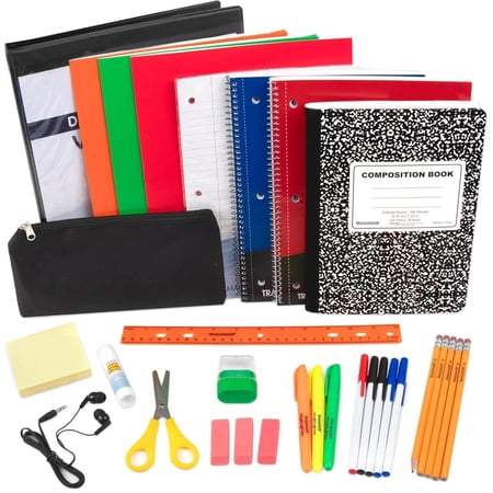 31 Piece Stationary School Supplies Set for 5th – 12th Grade Boys, Girls, Middle & High School Kids Containing Notebooks, Folders, Loose Leaf Paper, Binder, Pens, Pencils & More!