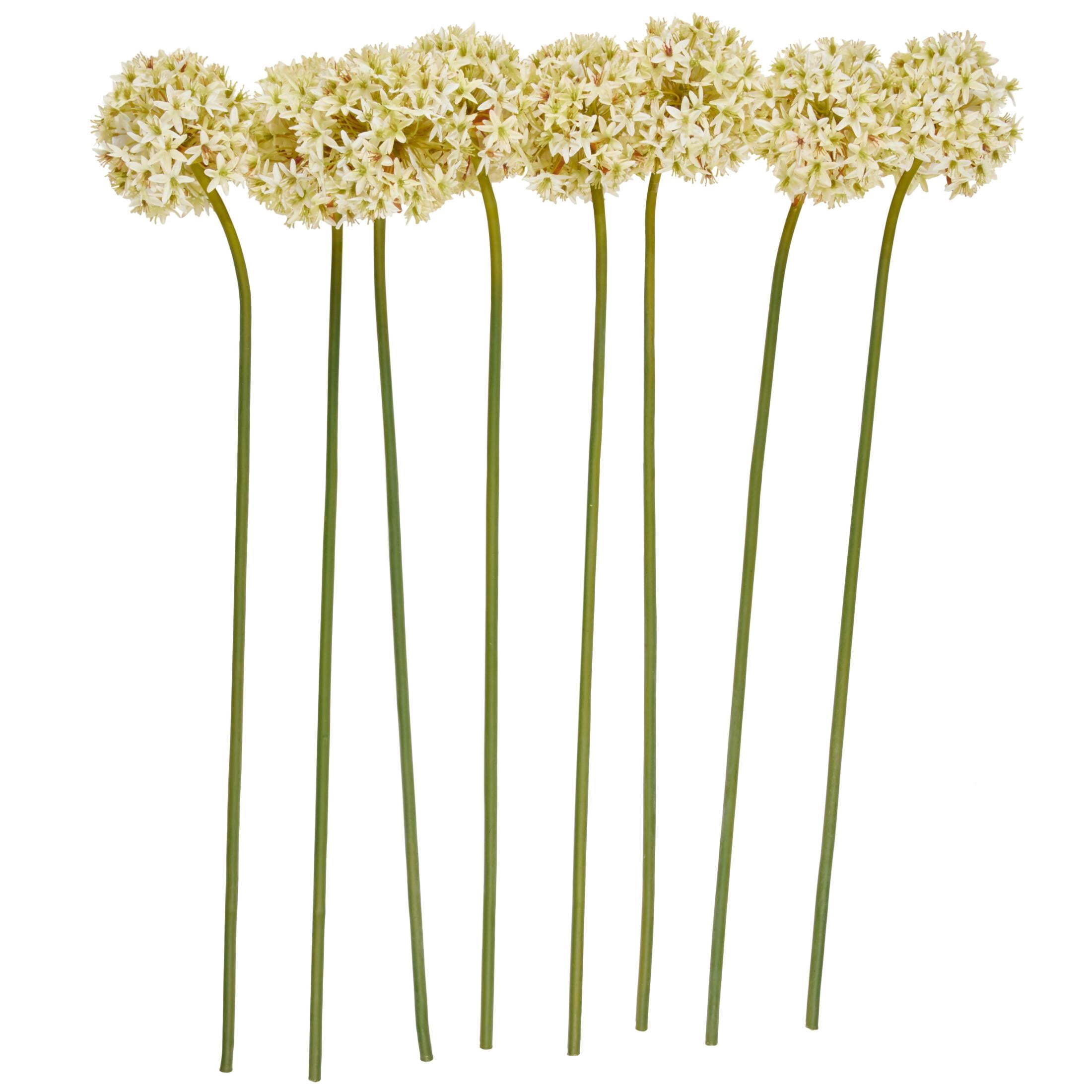 31" Plastic Floral Tall Allium Artificial Flower Stem, by DecMode (8 Count)