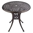 thumbnail image 1 of 31" Round Patio Bistro Dining Table Cast Aluminum with Umbrella Hole Conversation Table, Antique Bronze (31" Round Table), 1 of 2