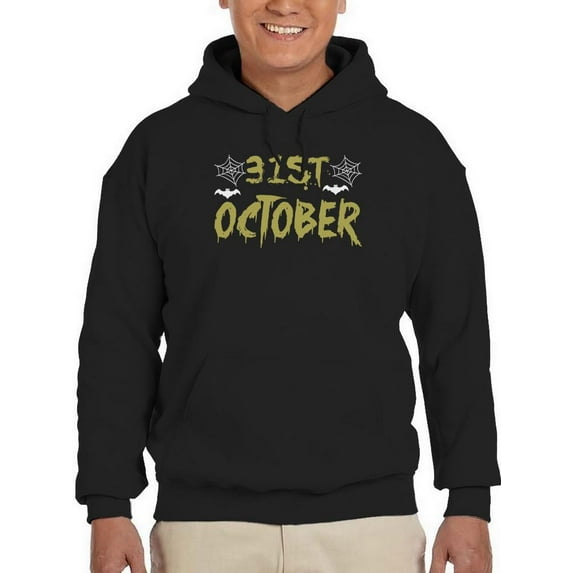 31 St October Happy Halloween Hoodie Men -Image by Shutterstock, Male Small