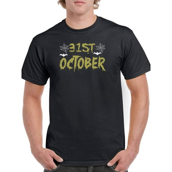31 St October Happy Halloween T-Shirt Men -Image by Shutterstock, Male Medium