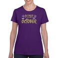 thumbnail image 1 of 31 St October Happy Halloween T-Shirt Women -Image by Shutterstock, Female Medium, 1 of 4
