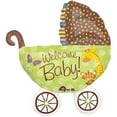 thumbnail image 1 of 31" Welcome Baby Shower Buggy Foil Balloon Jungle Safari Theme, 1 of 1