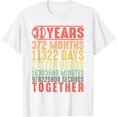 thumbnail image 1 of 31 Year 31st Wedding Anniversary for Her Him Couple T-Shirt100% cotton, 1 of 4