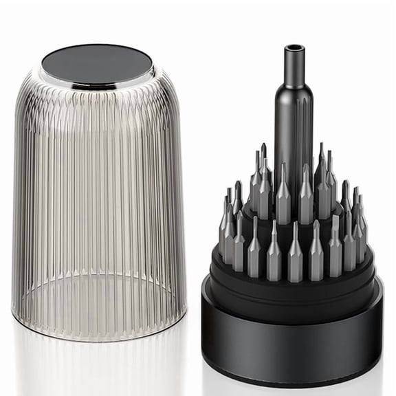 31 in 1 Mini Screwdriver Set Magnetic, Small Compact Repair Tool Kit for Glasses, Electronics, Watches Black