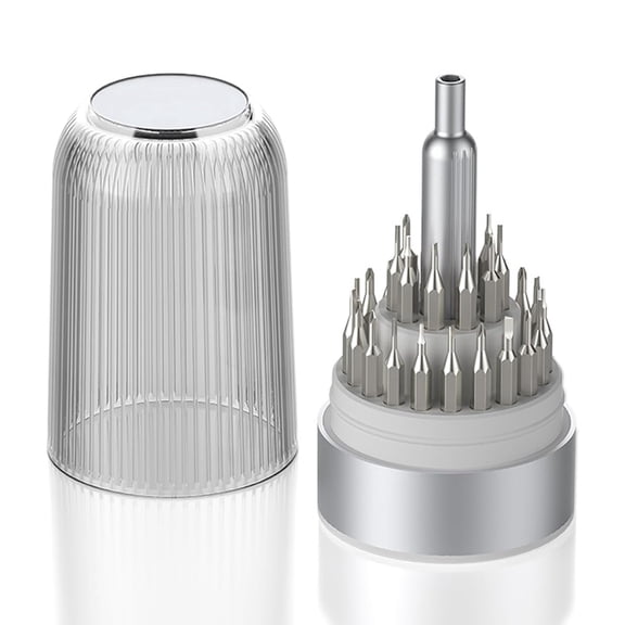 31 in 1 Mini Screwdriver Set Magnetic, Small Compact Repair Tool Kit for Glasses, Electronics, Watches White
