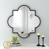31 in.×31 in.Black Metal Frame Accent Vanity Bathroom Arch Decorative Wall Mirror - Walmart.com