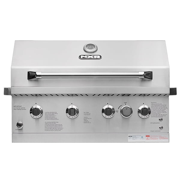30 in. 4-Burner Drop-In Gas Grill in Stainless Steel with Rotisserie Burner