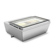 31 in. Countertop Ice Cream Display case with 4 Pans and Glass Sneeze Guard in Stainless-Steel (KM-CGD-8HP)