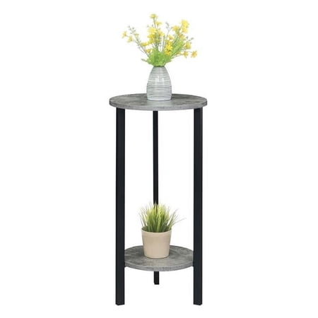 31 in. Graystone 2 Tier Plant Stand
