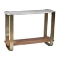 thumbnail image 1 of 31 in. Iron Marble Top Console Table, Gold, 1 of 1