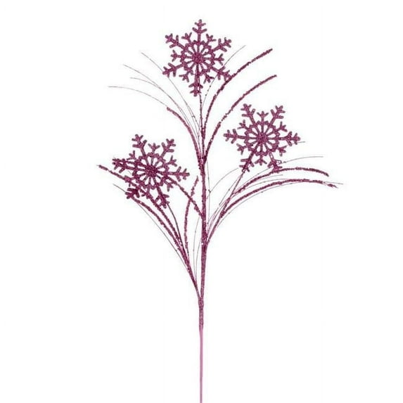 31 in. Pink Snowflake Glitter Spray, 6 Piece - Pack of 48