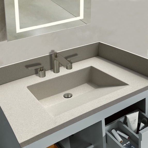 31 in. Single Concrete Ramp Sink Top