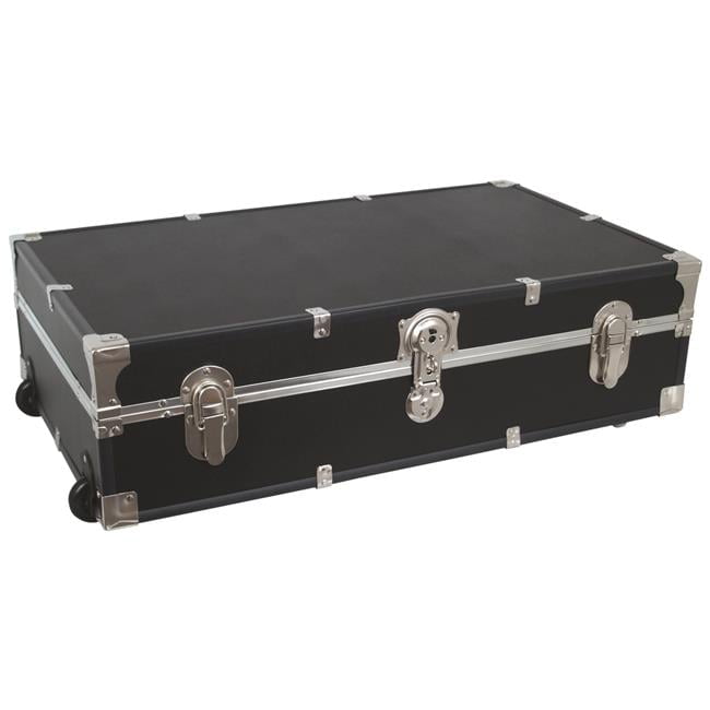 Black 31" Under Bed Trunk with Wheels and Lock